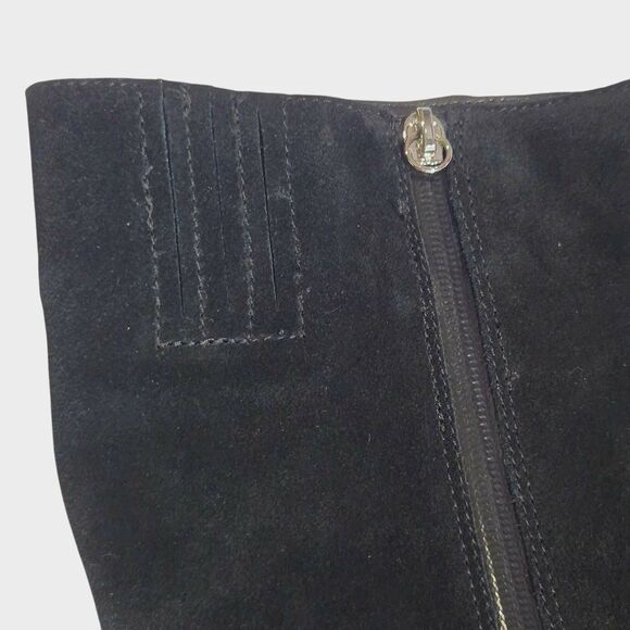 Aqua‎ College Women Tori Waterproof Black Suede Knee-High Boots 10M Side Zipper - Picture 11 of 16